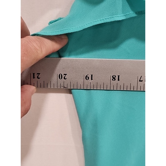 Lauren Ralph Lauren Dress NWT‎ Womens Size 12 Turquoise, Ruffled - Picture 11 of 12